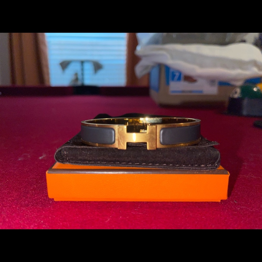 Mens Hermes Clic-H enamel Bracelet